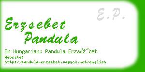 erzsebet pandula business card